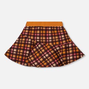 Milano Skirt Plaid Magenta And Brown - Image 3