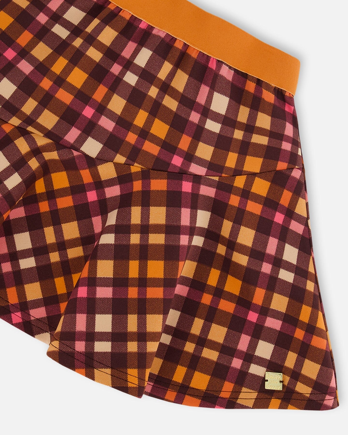 Milano Skirt Plaid Magenta And Brown - Image 4