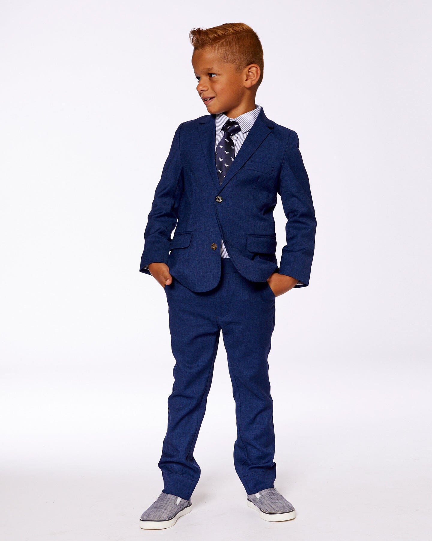 Slant Pocket Pants Navy Blue - Image 3