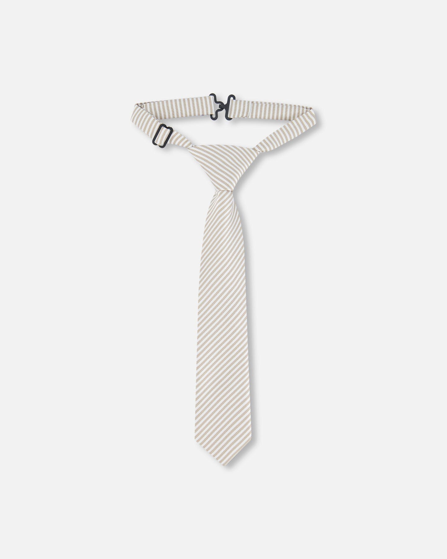 Neck Tie Light Taupe Striped - Image 7