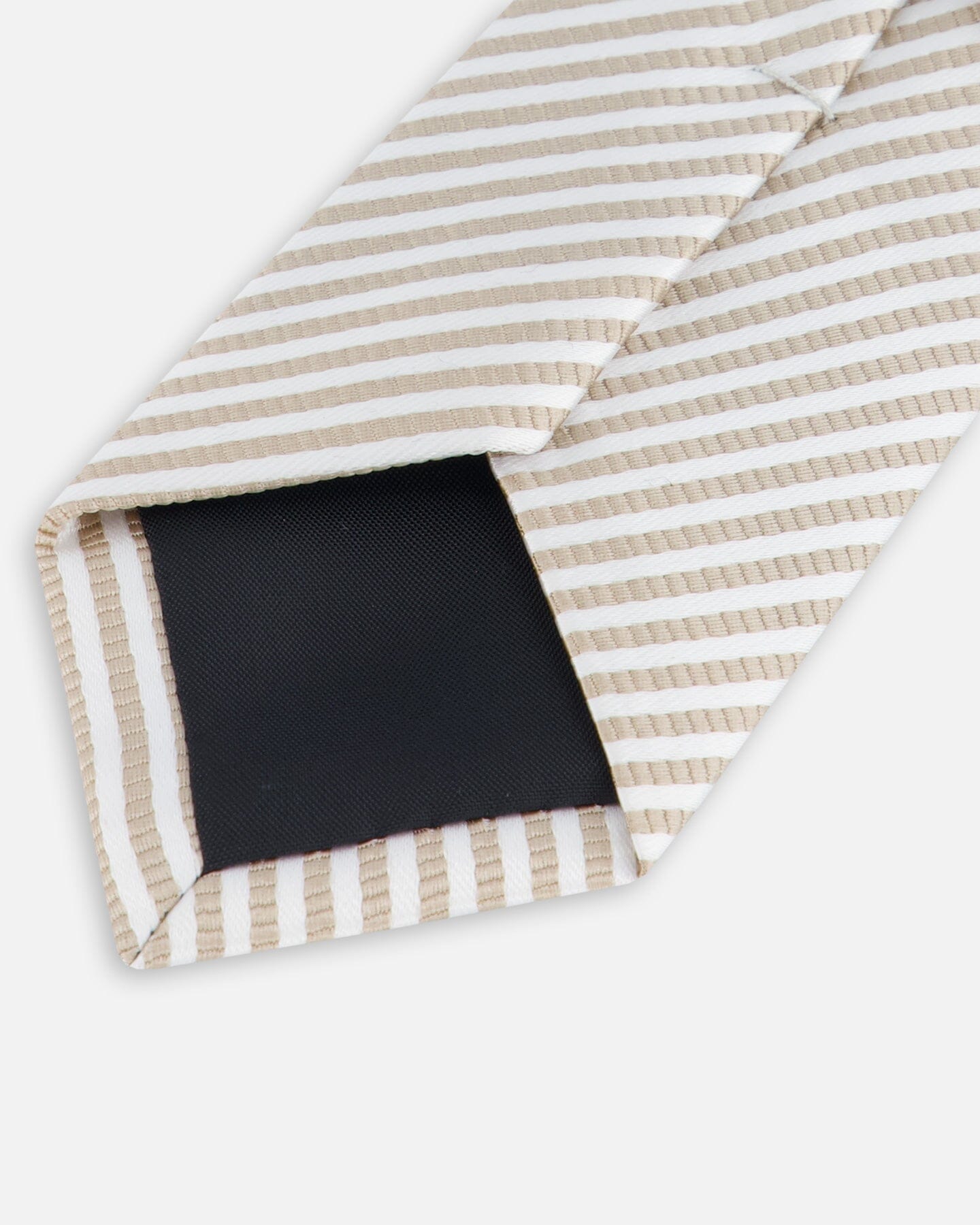 Neck Tie Light Taupe Striped - Image 4