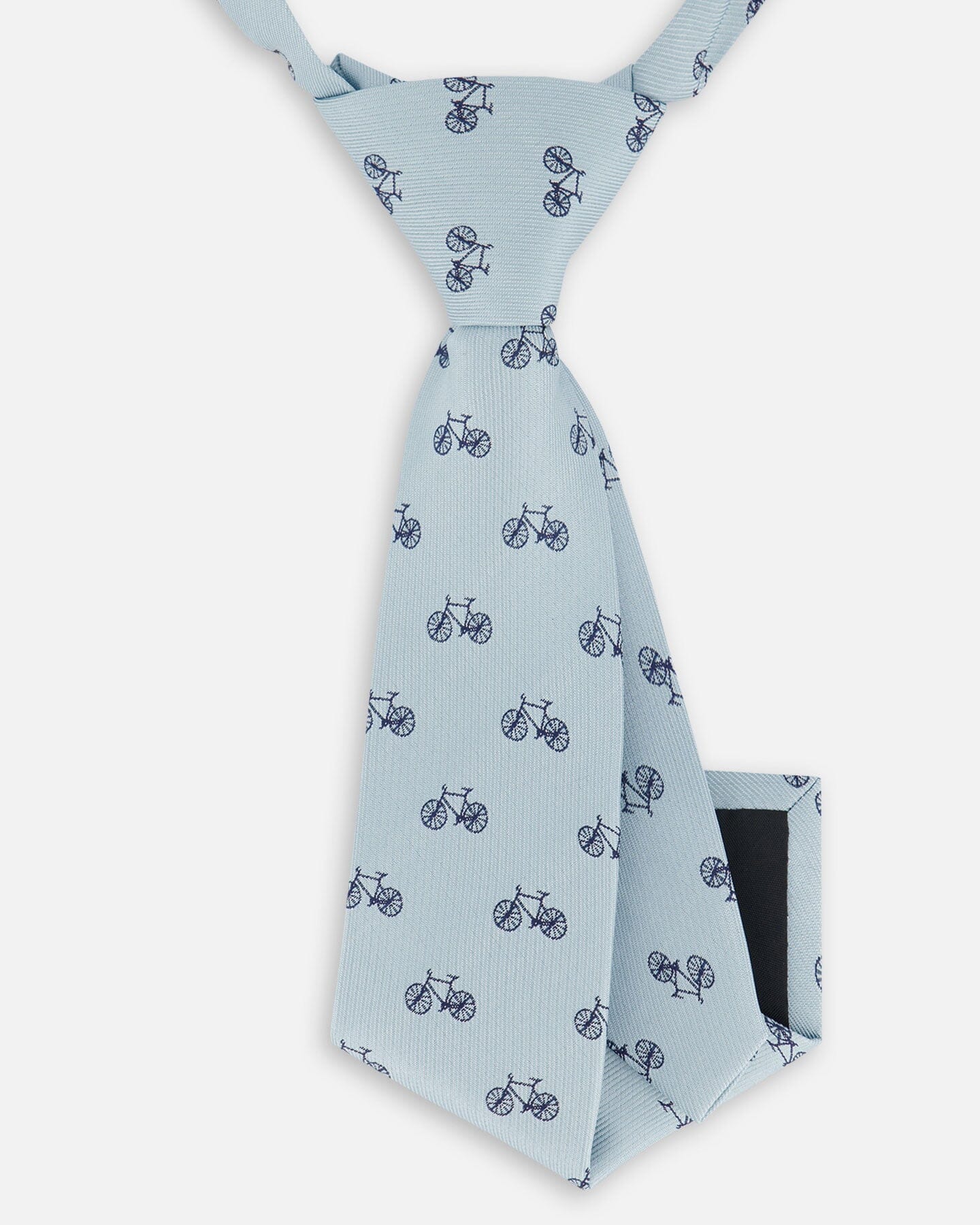 Neck Tie Pale Blue With Bicycle - Image 2
