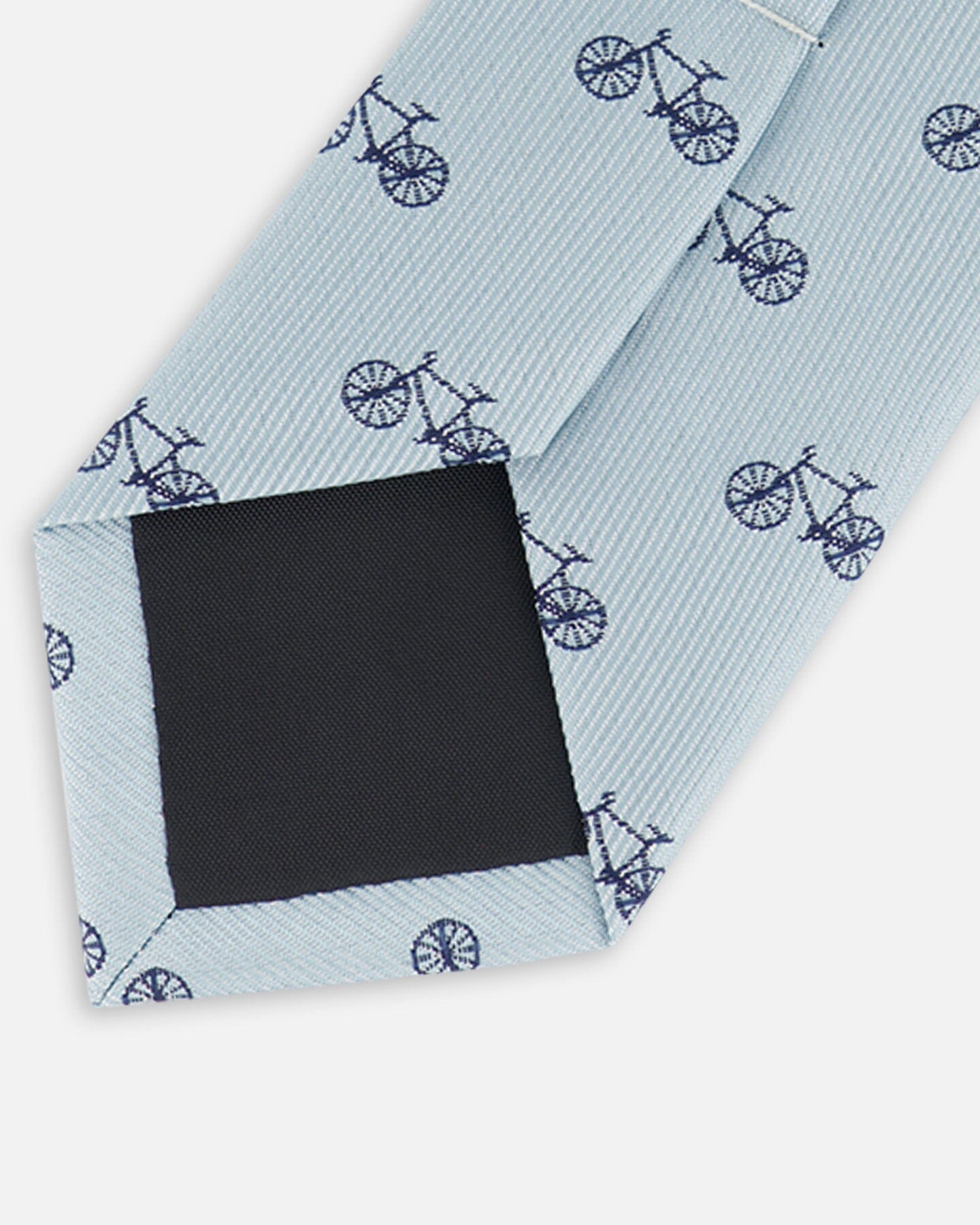 Neck Tie Pale Blue With Bicycle - Image 3
