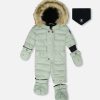 Two Piece Teknik Snowsuit Off-White And Pink With Black Pants
