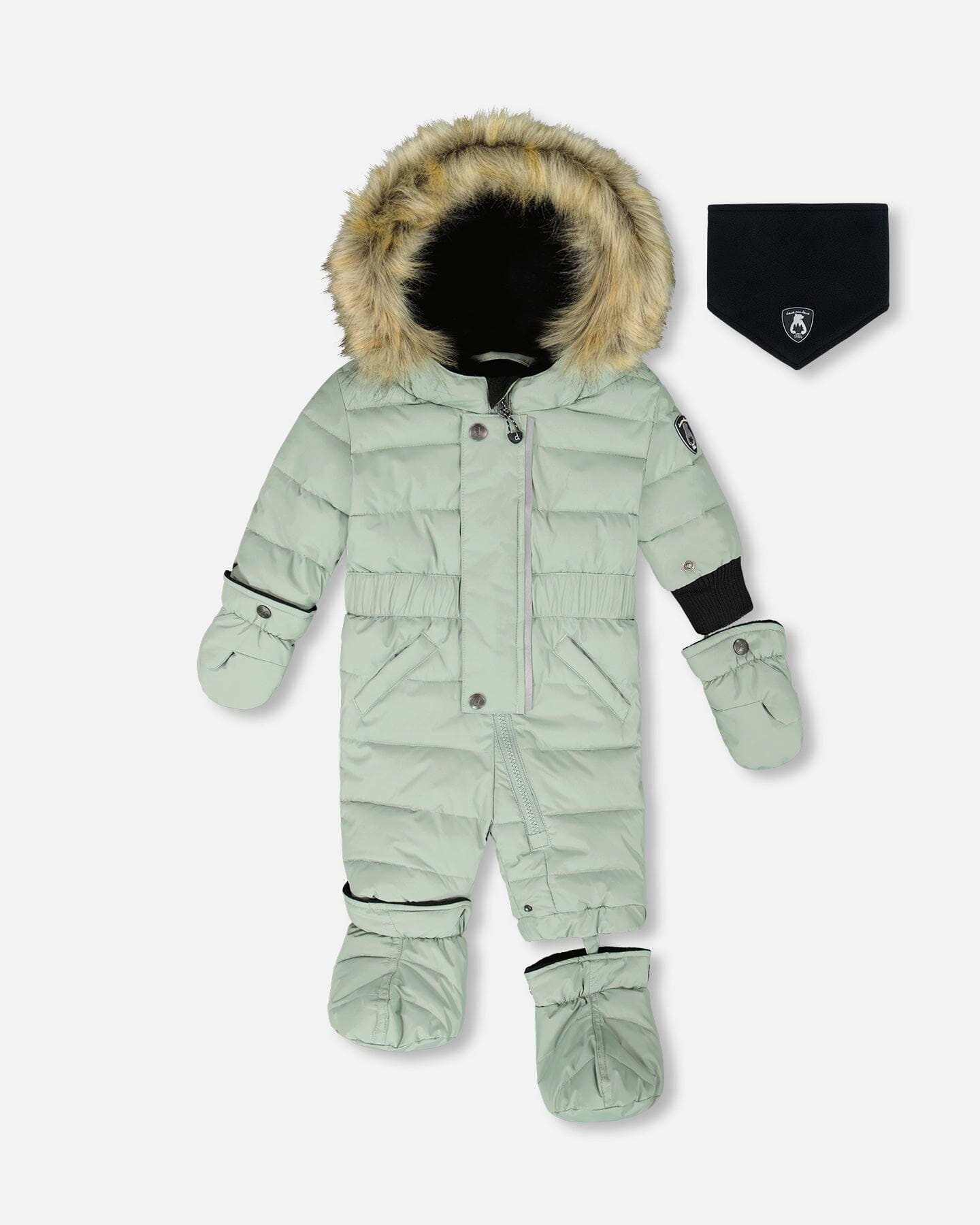 One-Piece Baby Original Puffy Snowsuit Sage Green - Image 7