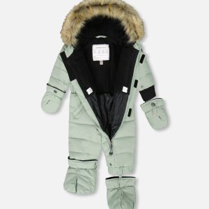 One-Piece Baby Original Puffy Snowsuit Sage Green - Image 3