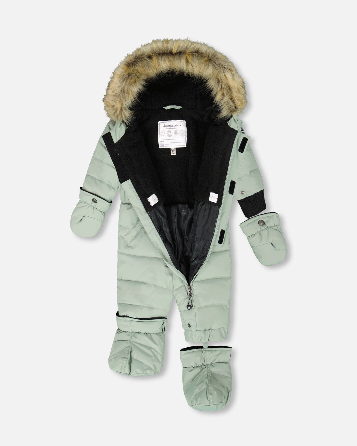 One-Piece Baby Original Puffy Snowsuit Sage Green - Image 3