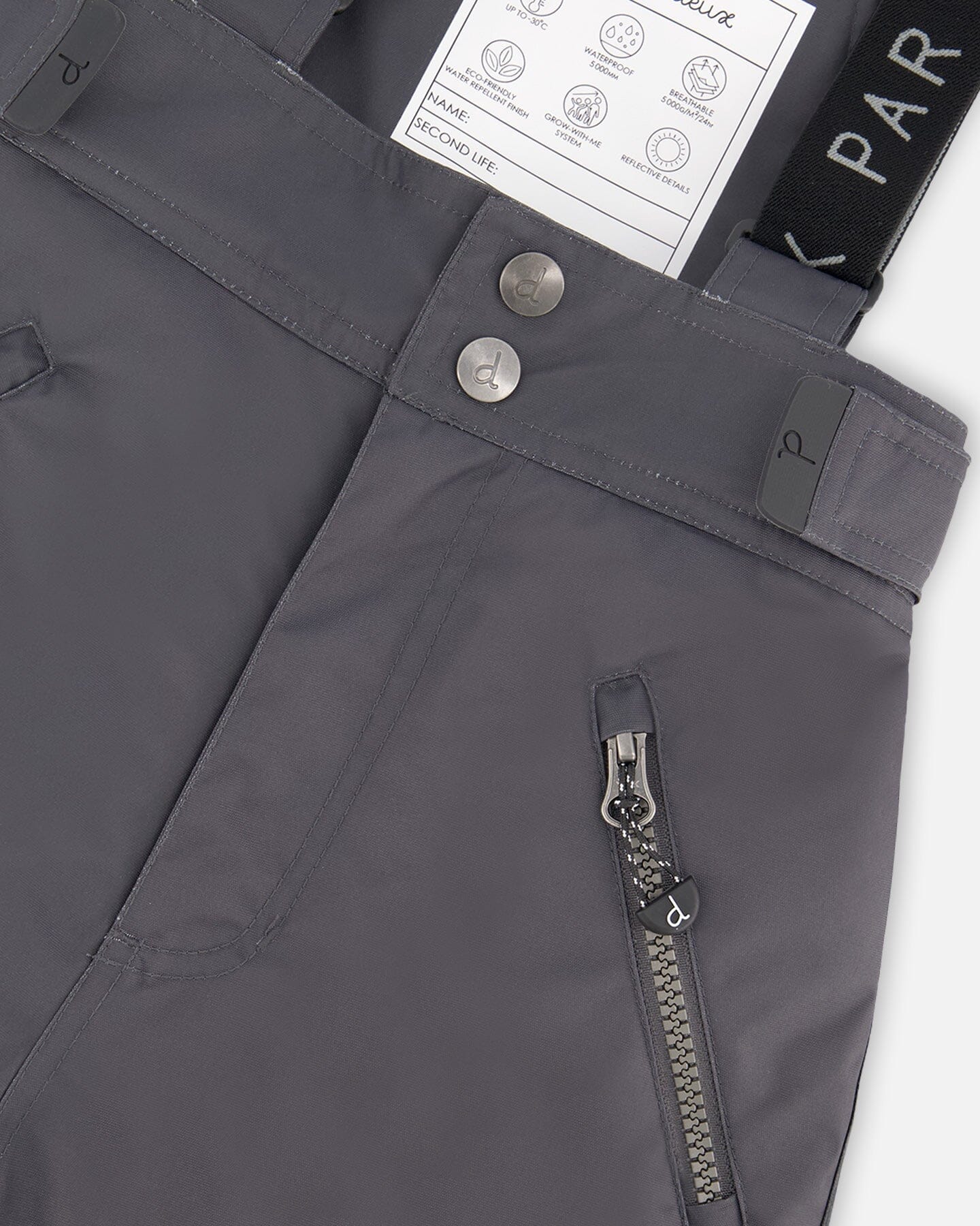 Solid Play Snow Pants Dark Gray - Image 4