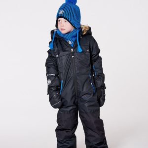 Alternative view of Solid One-Piece Teknik Snowsuit Black