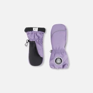 Winter Mittens Play Purple Gray
