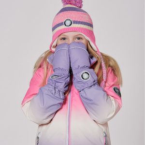 Alternative view of Winter Mittens Play Purple Gray