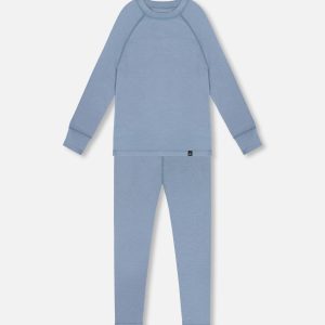 Merino Wool Base Layer Set Blue Gray - Image 8