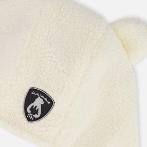 Lined Baby Sherpa Hat With Ear Flaps Off-White - Image 3