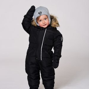 Lined Baby Knit Hat With Ears And Strings Heather Gray - Image 2