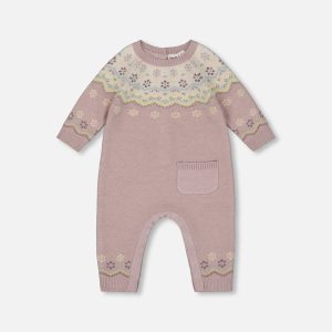 Jacquard Knitted Romper Keepsake Lilac - Image 7