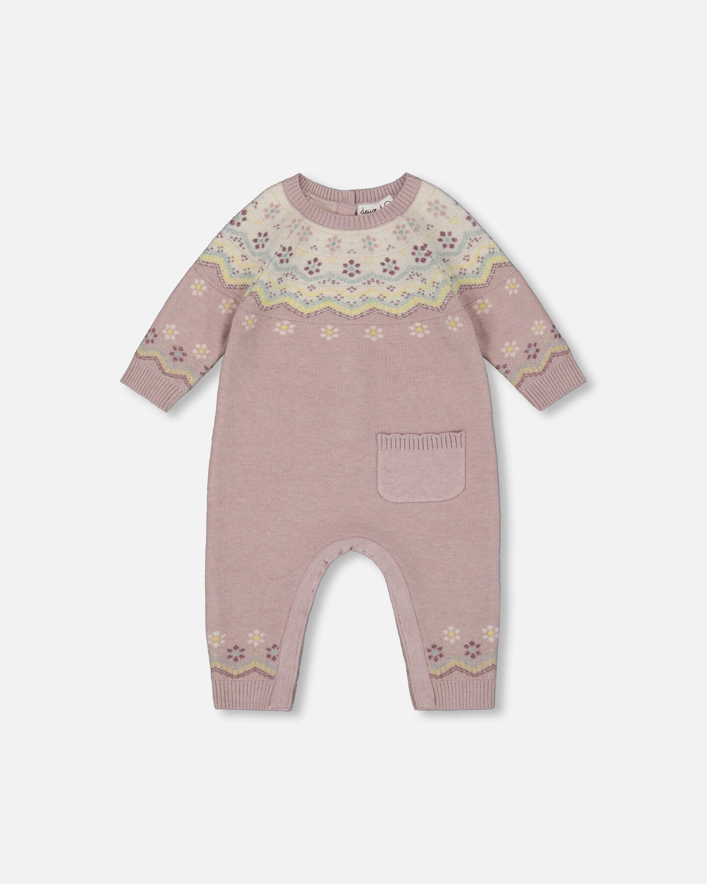 Jacquard Knitted Romper Keepsake Lilac - Image 10