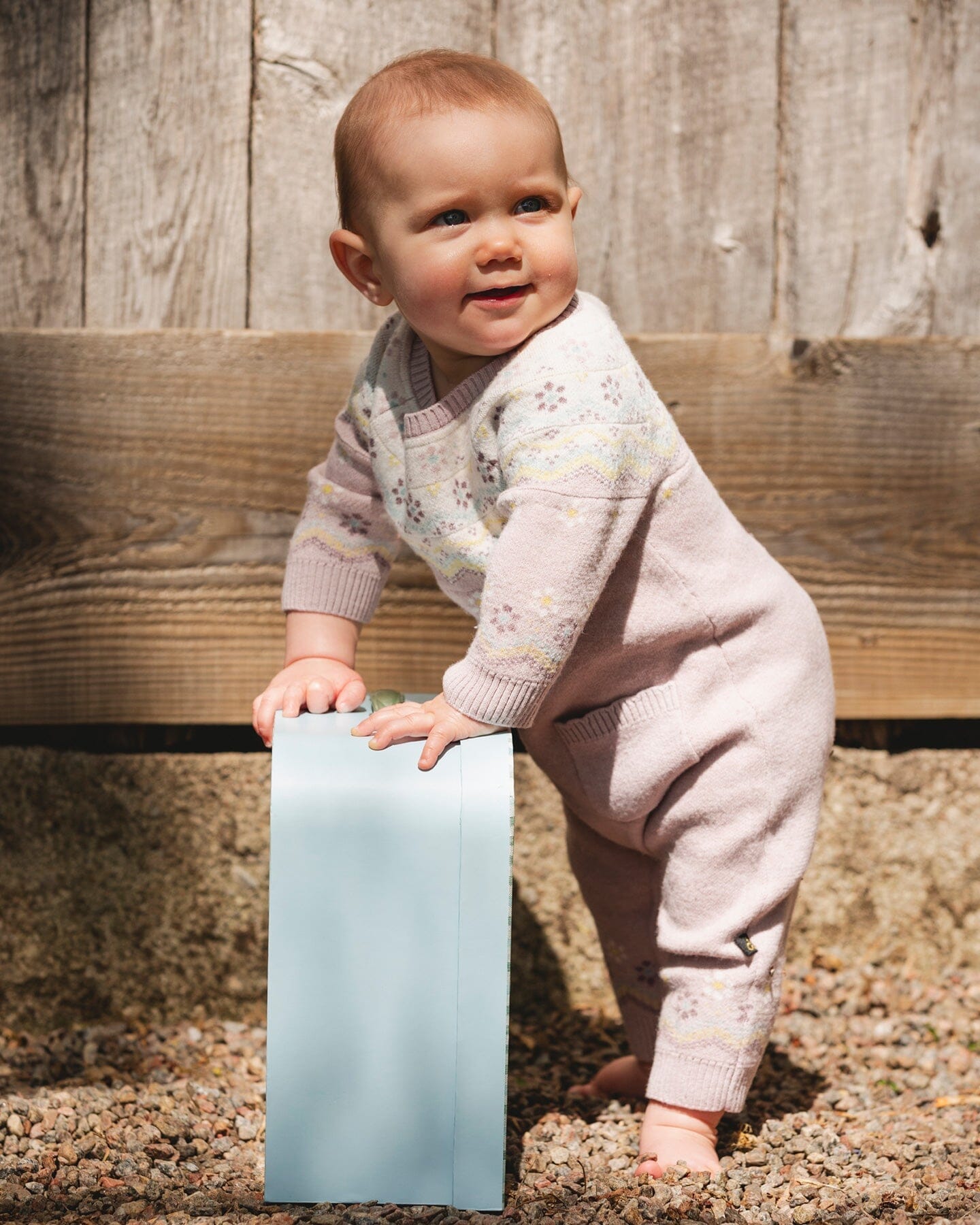 Jacquard Knitted Romper Keepsake Lilac - Image 2