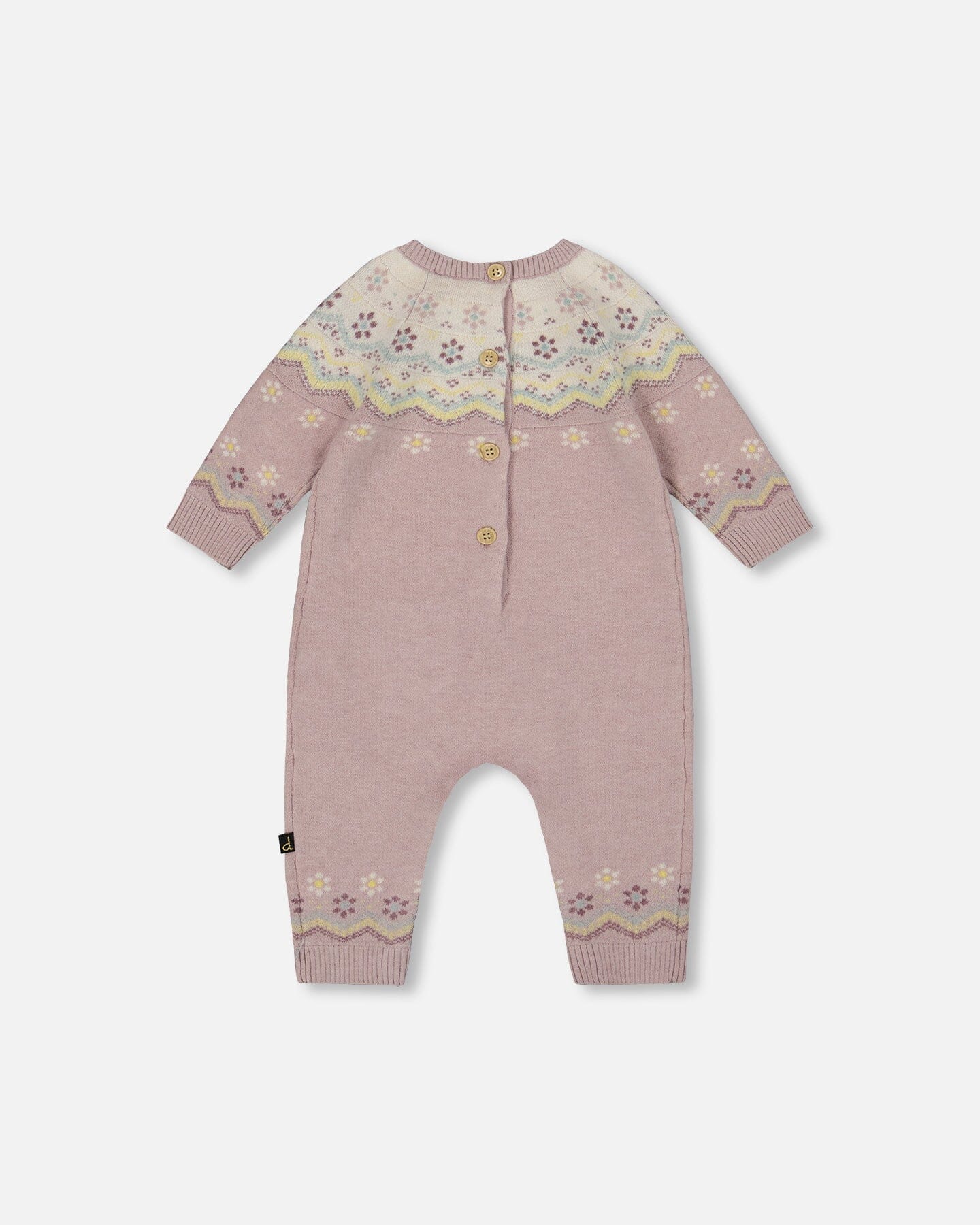 Jacquard Knitted Romper Keepsake Lilac - Image 3