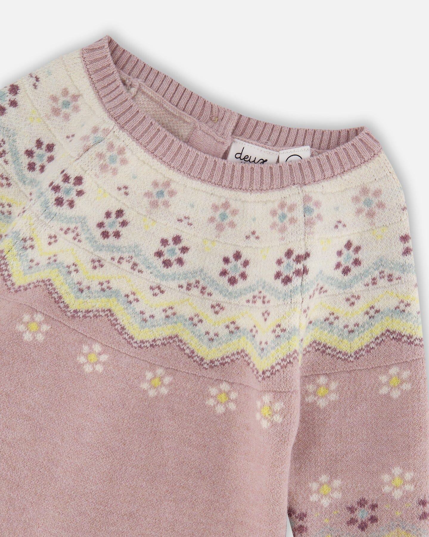 Jacquard Knitted Romper Keepsake Lilac - Image 4