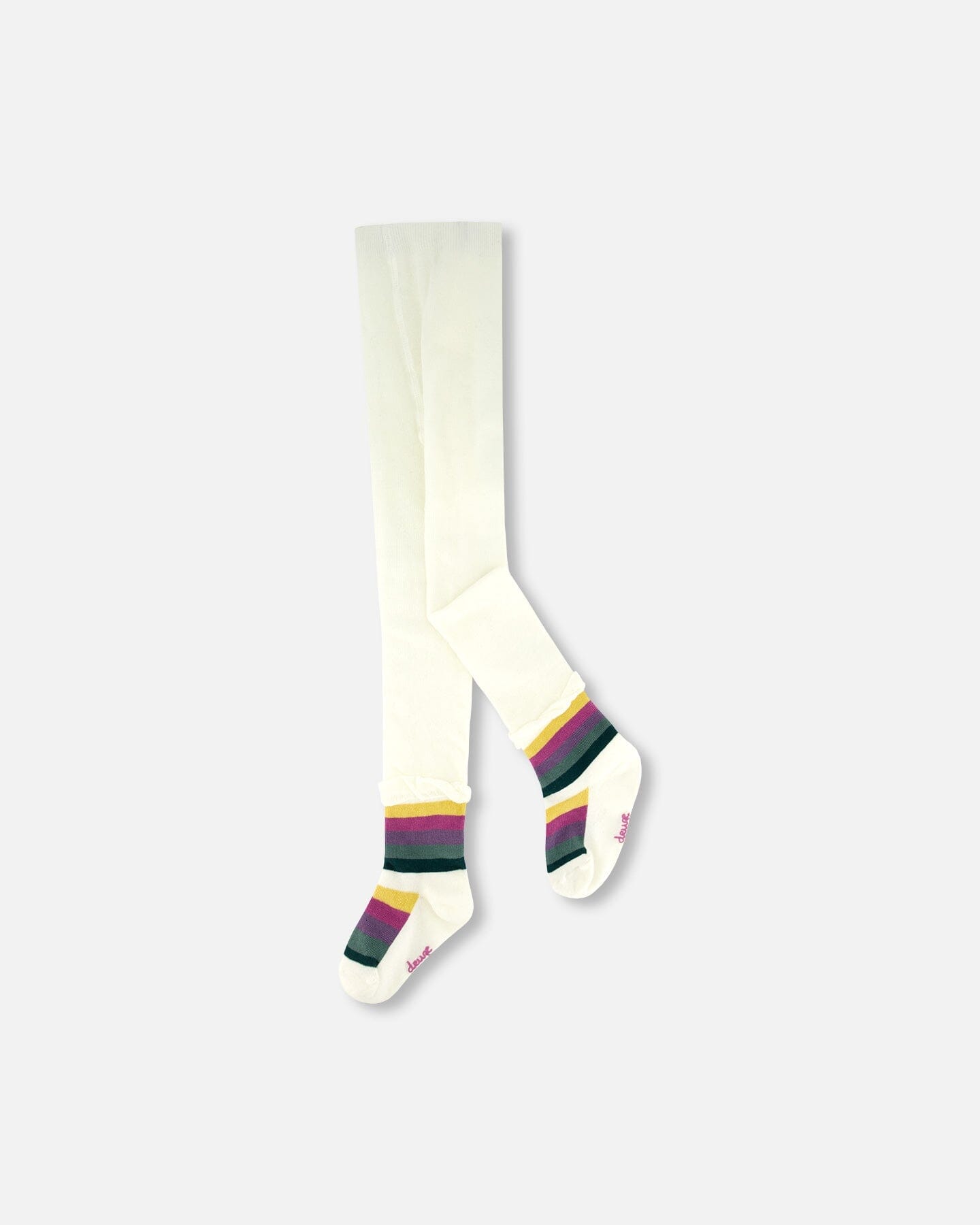 Striped Footed Knit Tights Off-White - Image 7