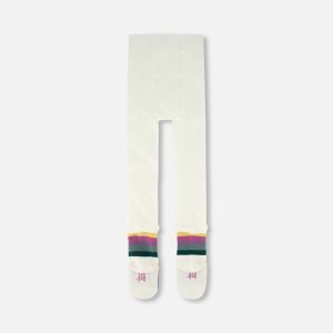 Striped Footed Knit Tights Off-White - Image 3