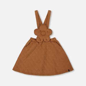 Quilted Overall Dress Mocha