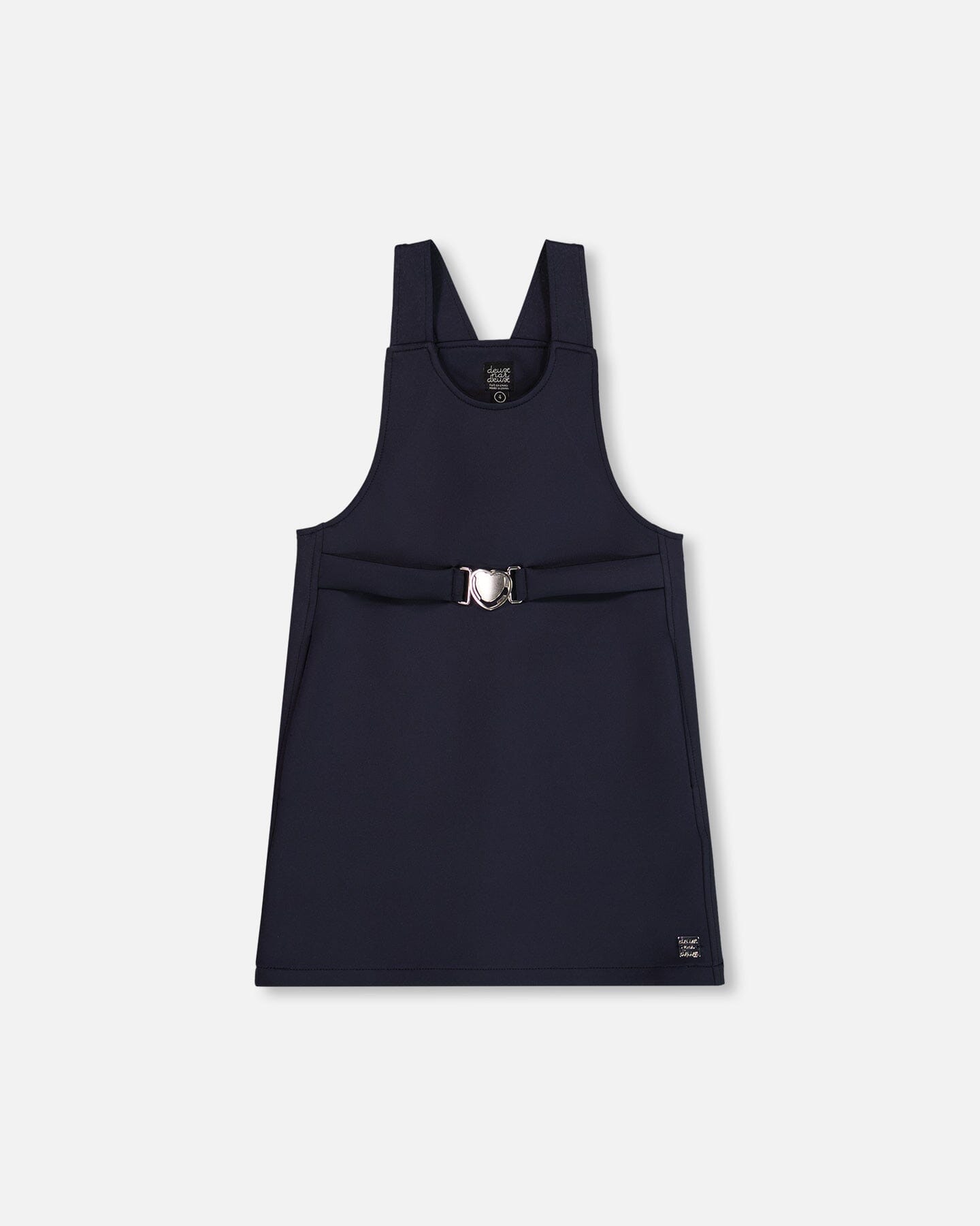 Milano Jumper Dress Navy Blue With Buckle Detail - Image 14