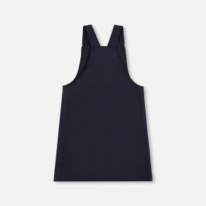 Milano Jumper Dress Navy Blue With Buckle Detail - Image 3