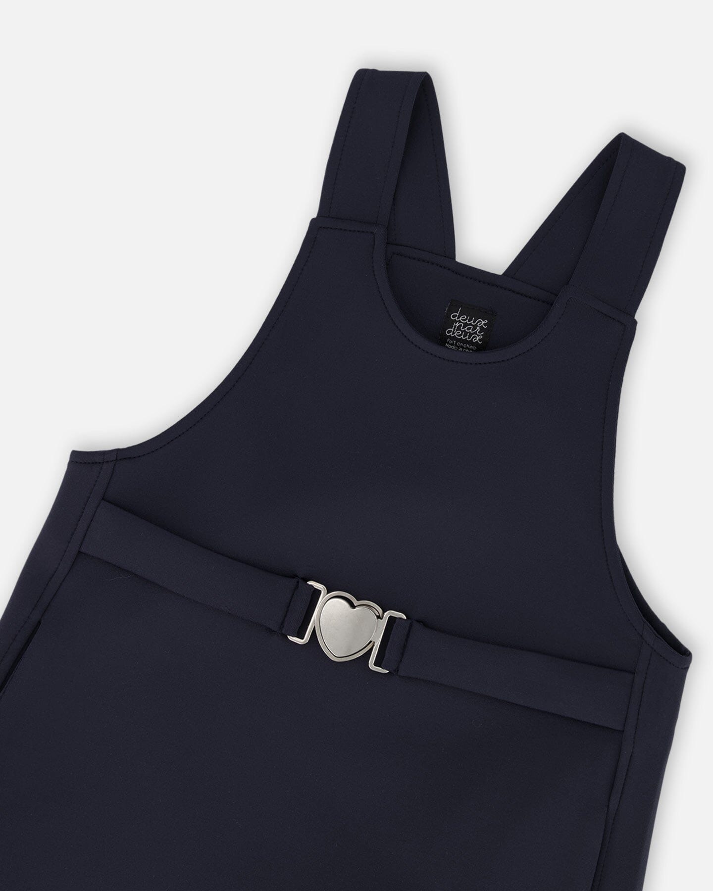 Milano Jumper Dress Navy Blue With Buckle Detail - Image 4