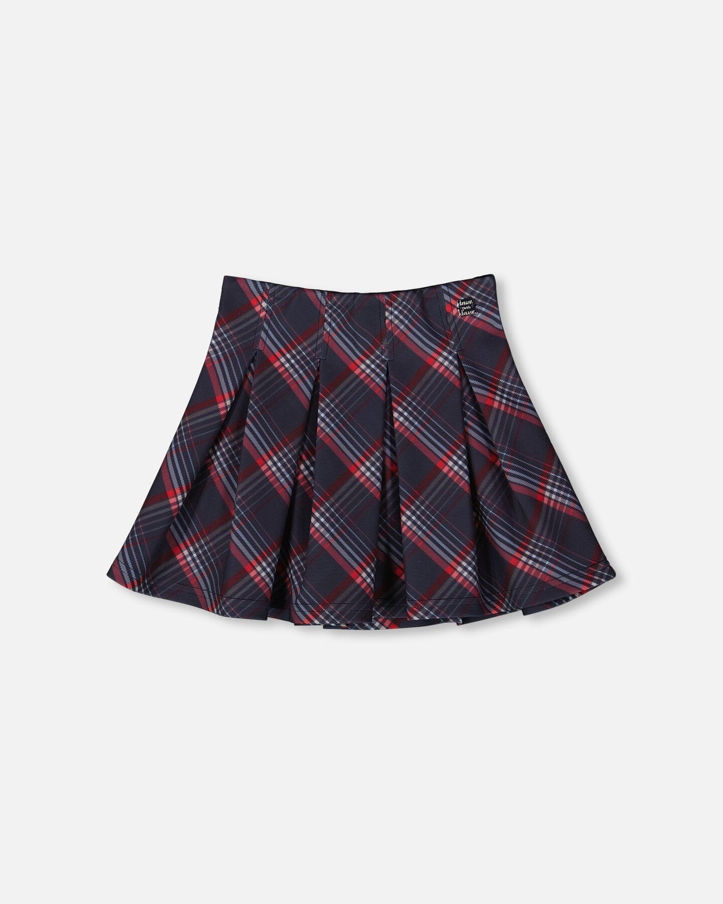 Pleated Milano Skirt Red And Navy Plaid - Image 9