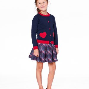 Alternative view of Pleated Milano Skirt Red And Navy Plaid