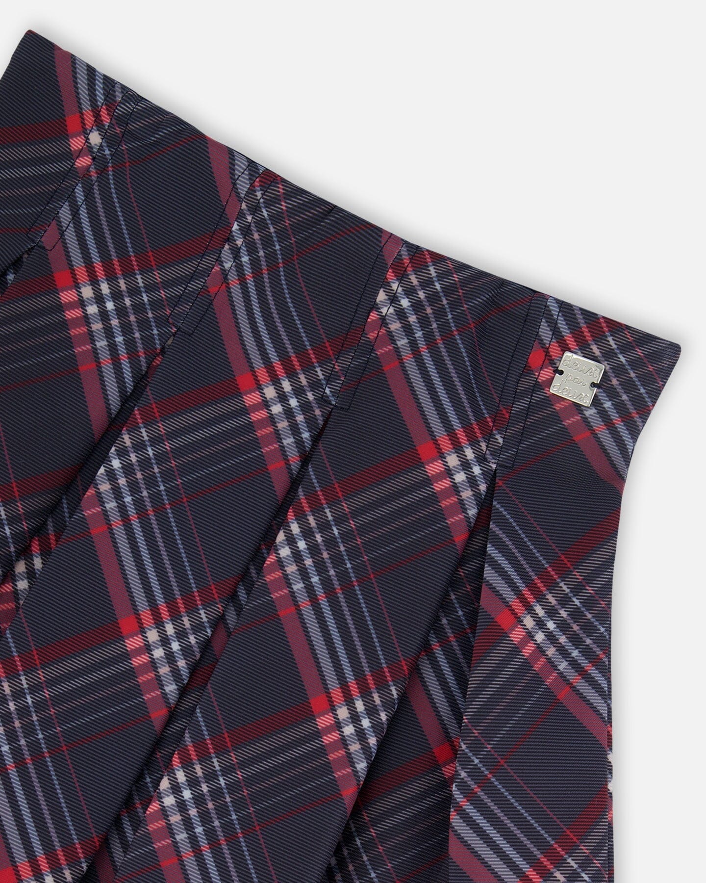 Pleated Milano Skirt Red And Navy Plaid - Image 4