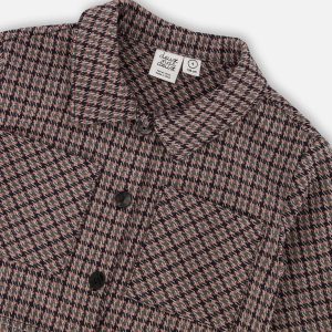 Jacquard Knit Jacket With Houndstooth Pattern - Image 4