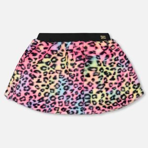 Faux Fur Skirt Multicolor Leopard - Image 7