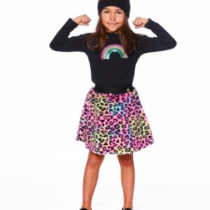 Alternative view of Faux Fur Skirt Multicolor Leopard