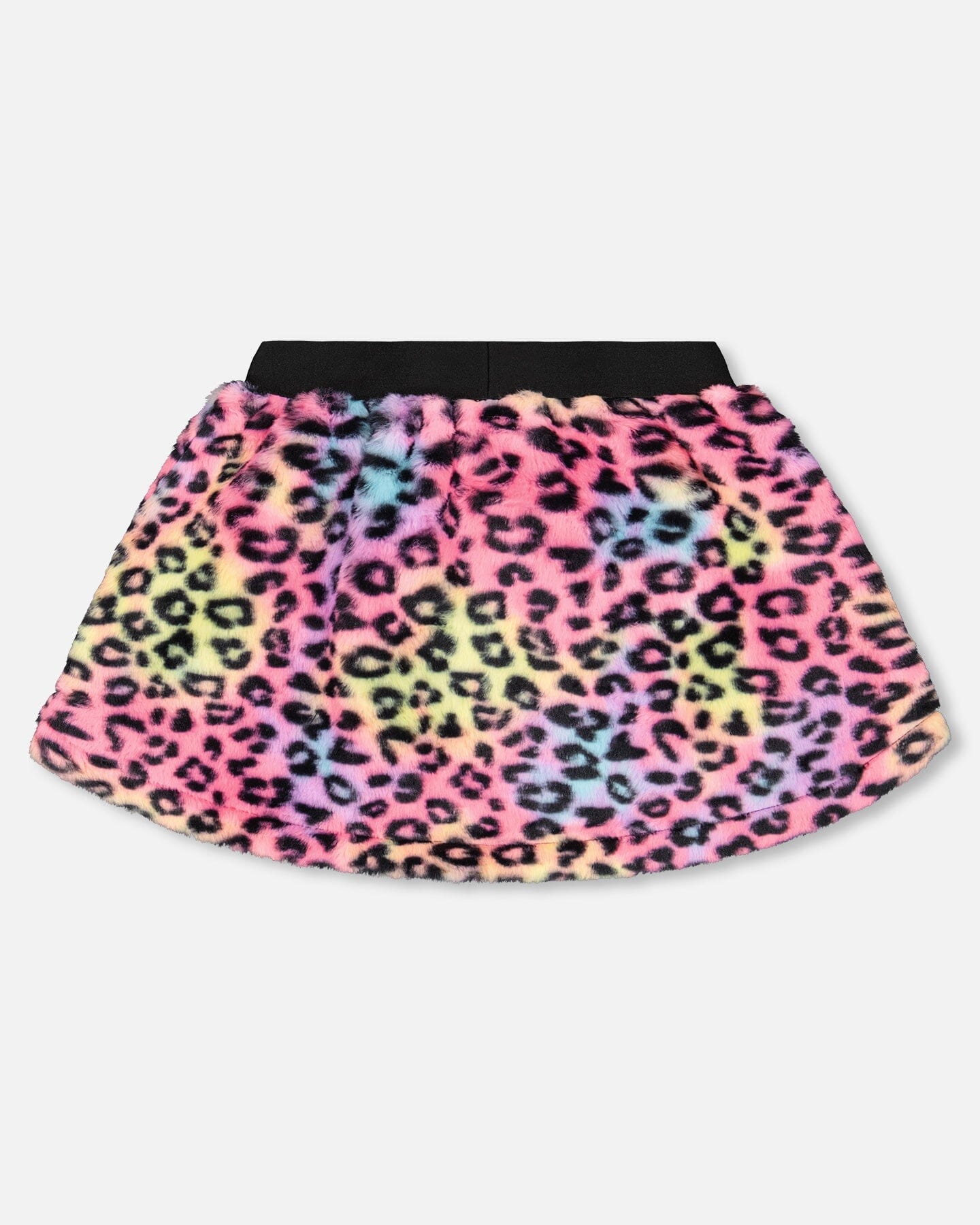 Faux Fur Skirt Multicolor Leopard - Image 3