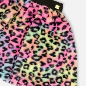 Faux Fur Skirt Multicolor Leopard - Image 4