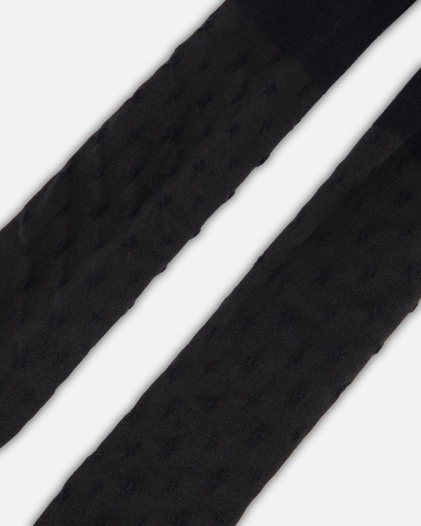 Knit Tights Black With Tone-On-Tone Star Pattern - Image 3