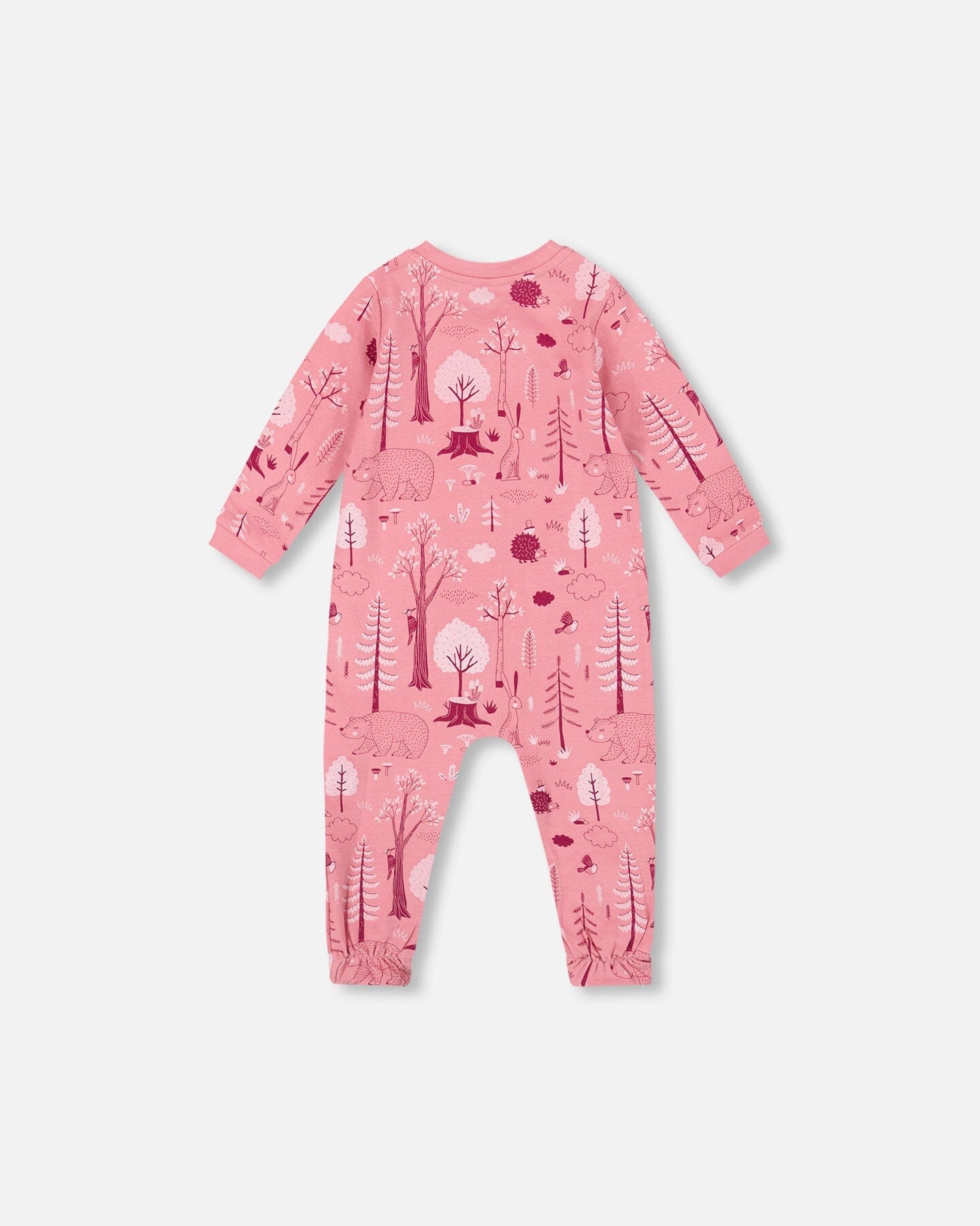 One-Piece Organic Cotton Pajama Pink Forest - Image 2