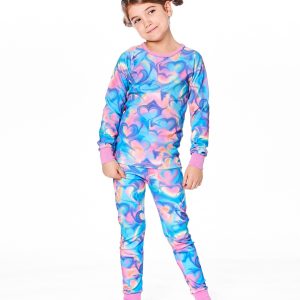 Alternative view of Organic Cotton Two-Piece Pajamas Rainbow Heart Print