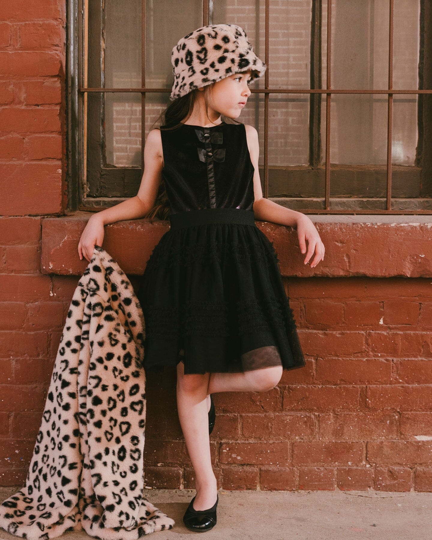Sleeveless Bi-Material Velour And Mesh Dress Black - Image 2