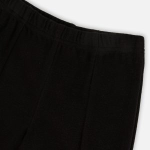 Ribbed Leggings Bootleg With Slit Black - Image 4