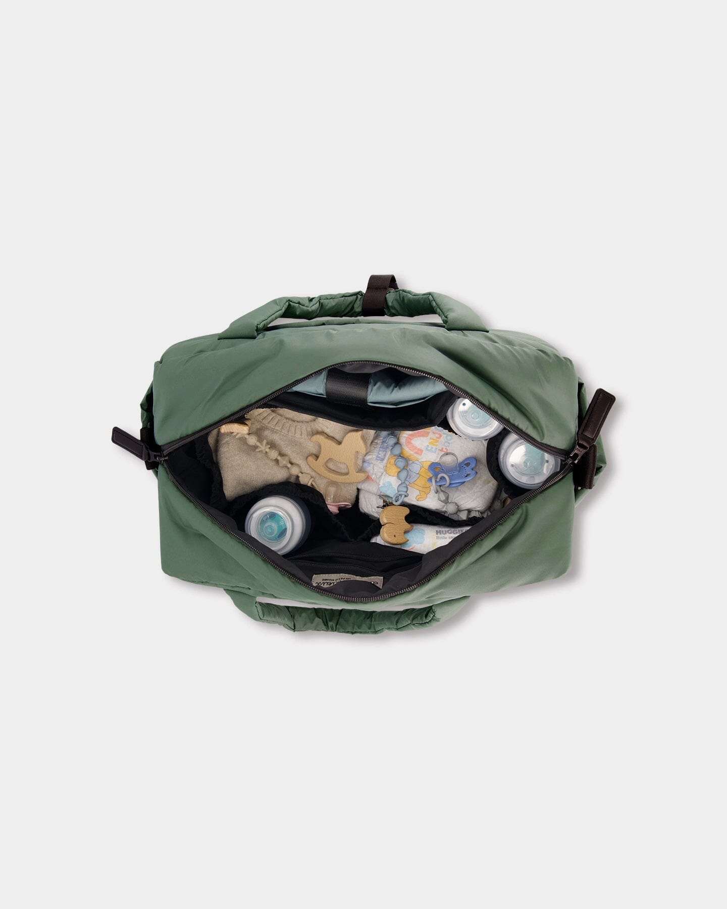 Diaper Bag With Changing Mat Dark Gray Green - Image 4