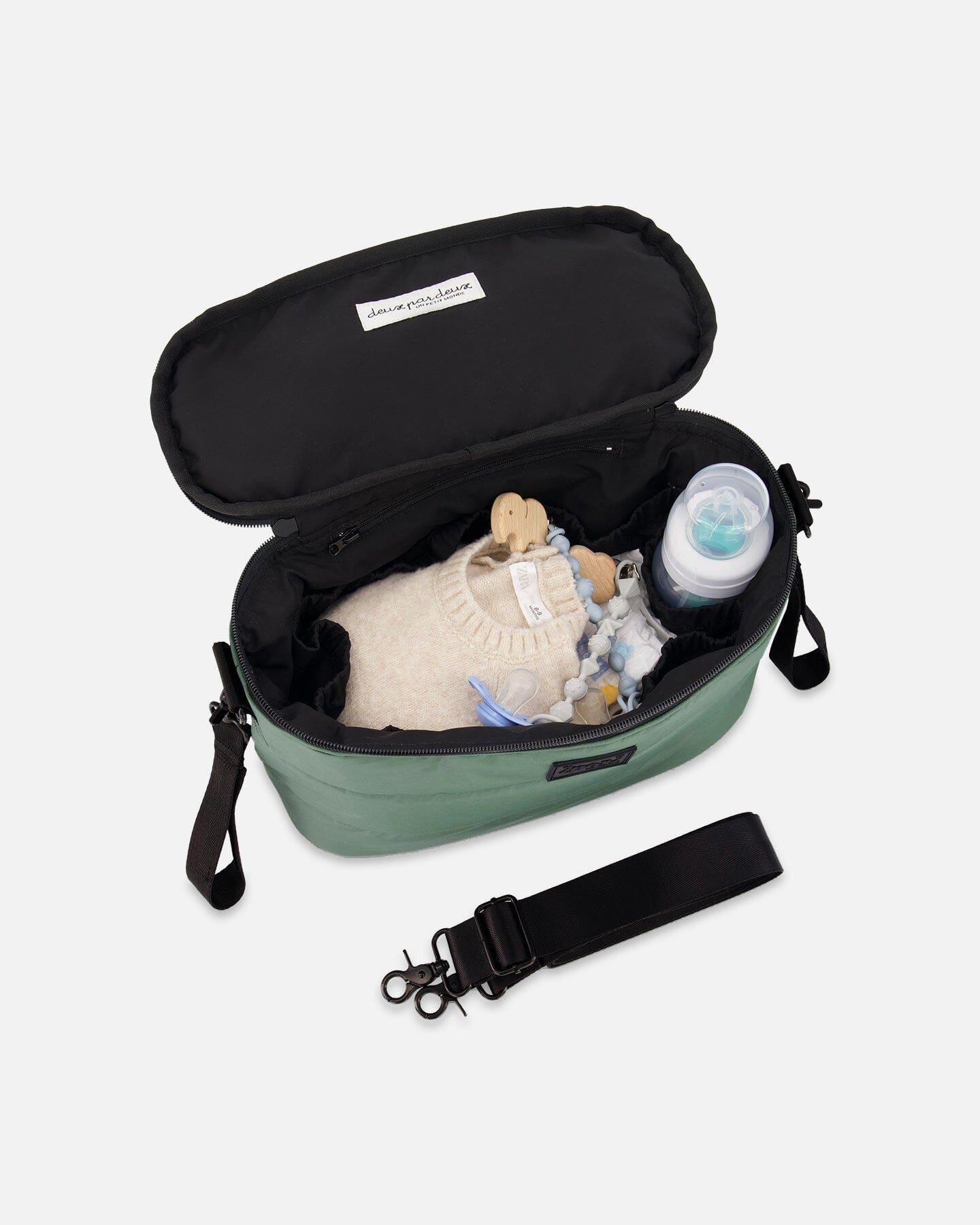 Mini Diaper Bag Dark Gray Green - Image 2