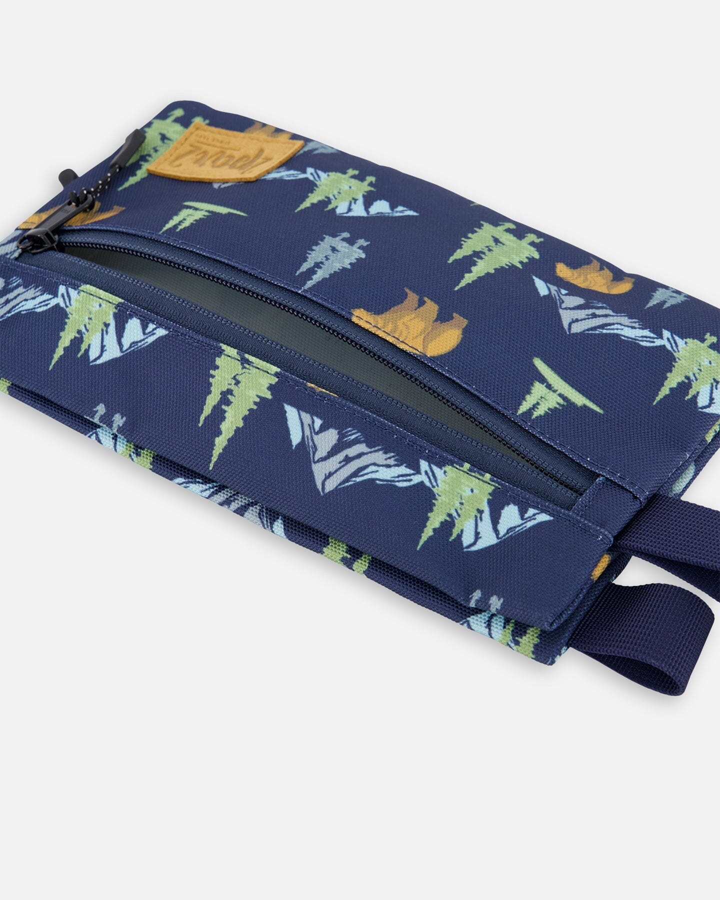 Double Pencil Case Navy Animal Print - Image 3
