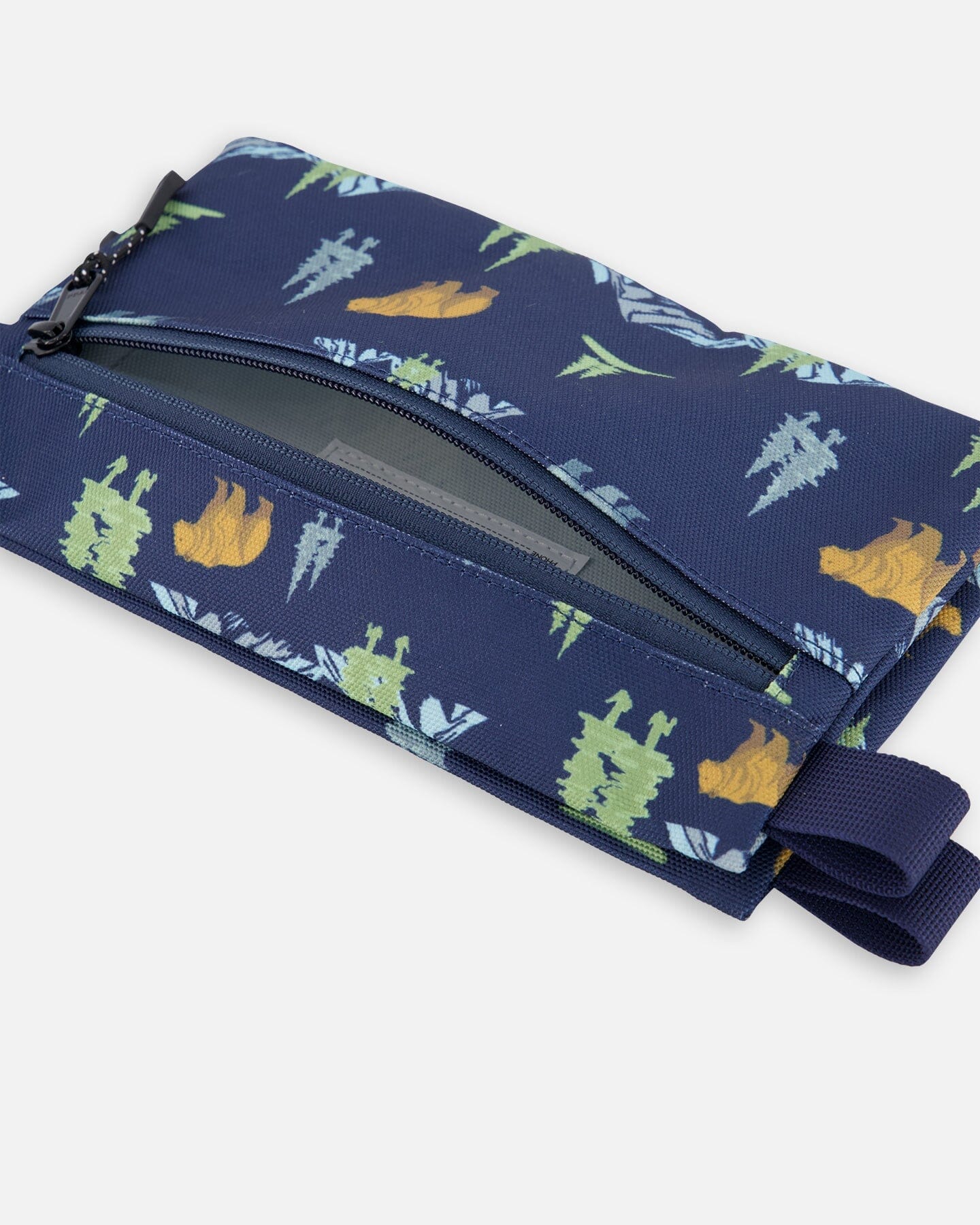 Double Pencil Case Navy Animal Print - Image 4