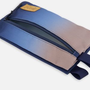 Double Pencil Case Blue And Beige Gradient - Image 3