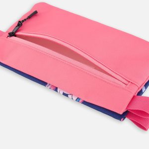 Double Pencil Case Navy Unicorn Print - Image 4