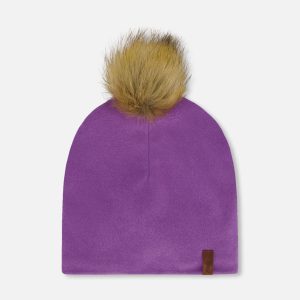 Mid-Season Jersey Pompom Hat Lavender - Image 6