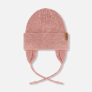Baby Mid-Season Knit Hat Dusty Pink - Image 4